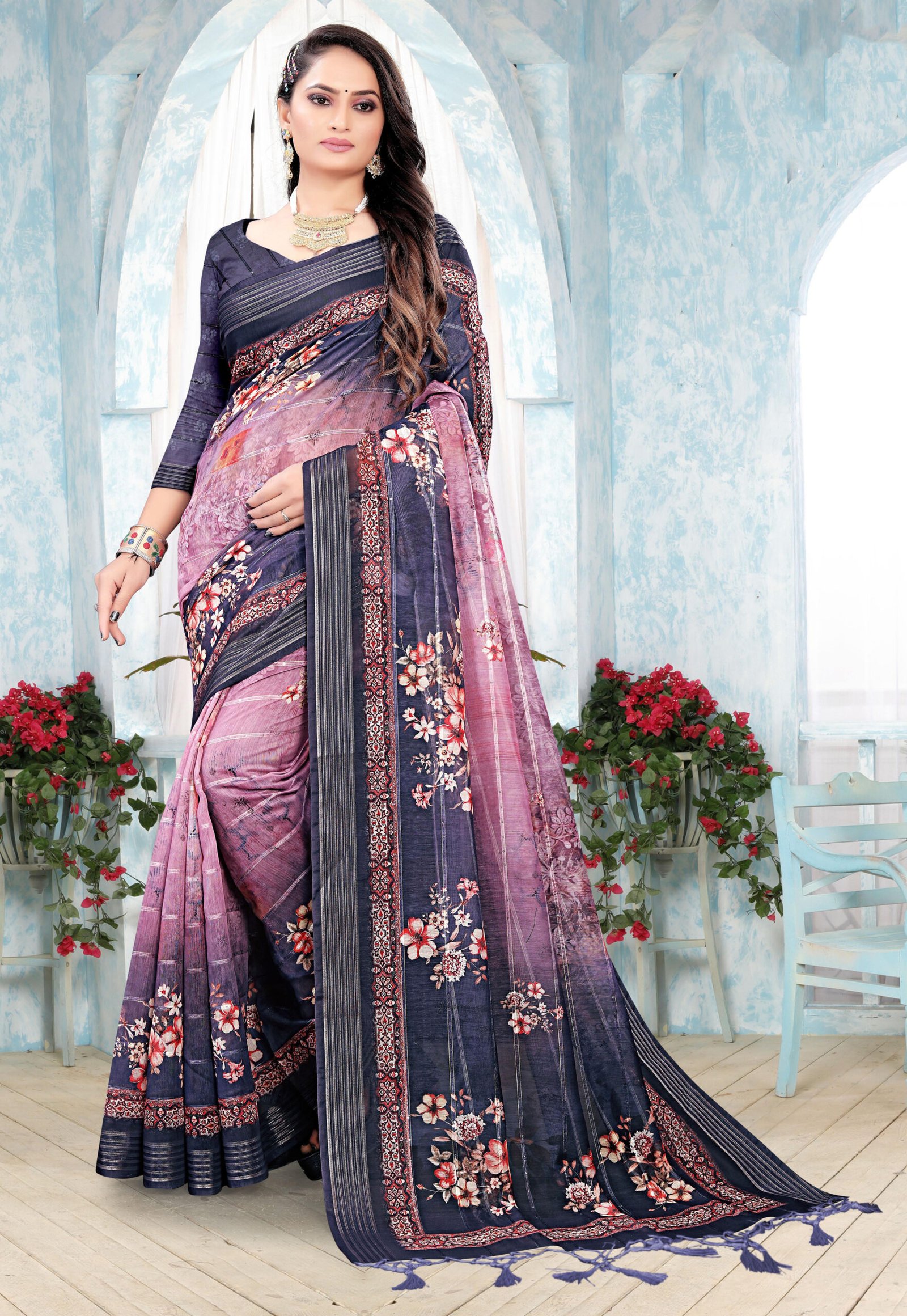 New Kalamkari Printed Saree For Women at Rs.350/Piece in jamalpur offer by  Anushka Saree House