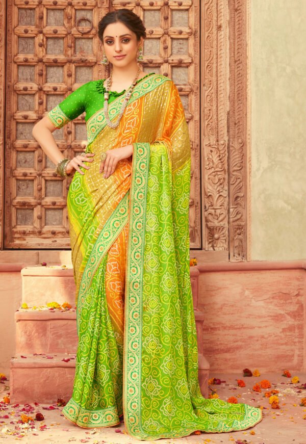 RUCHI JALPARI VOL 2 CHIFFON PRINTED BANDHEJ SAREE WHOLESALER -  textiledeal.in